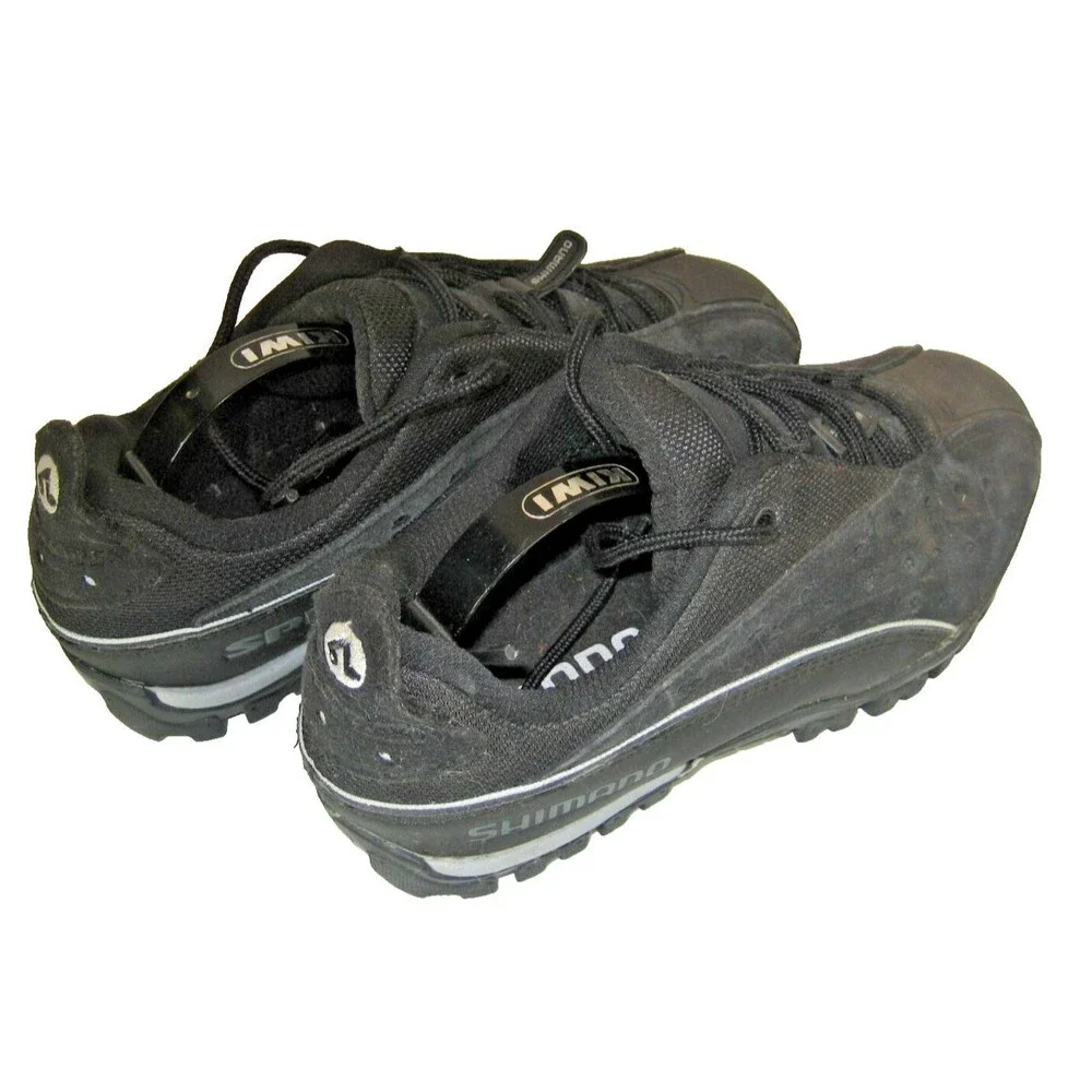 Mens Shimano SPD Black Cycling Biking Shoes w SM-SH51 Shimano Cleats sz 7